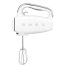 SMEG HMF01WHEU handmixer in glanzend wit, 250W met 9 snelheden, LED-display en accessoires