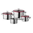 Cuisinox 4-delige kookpannenset rood