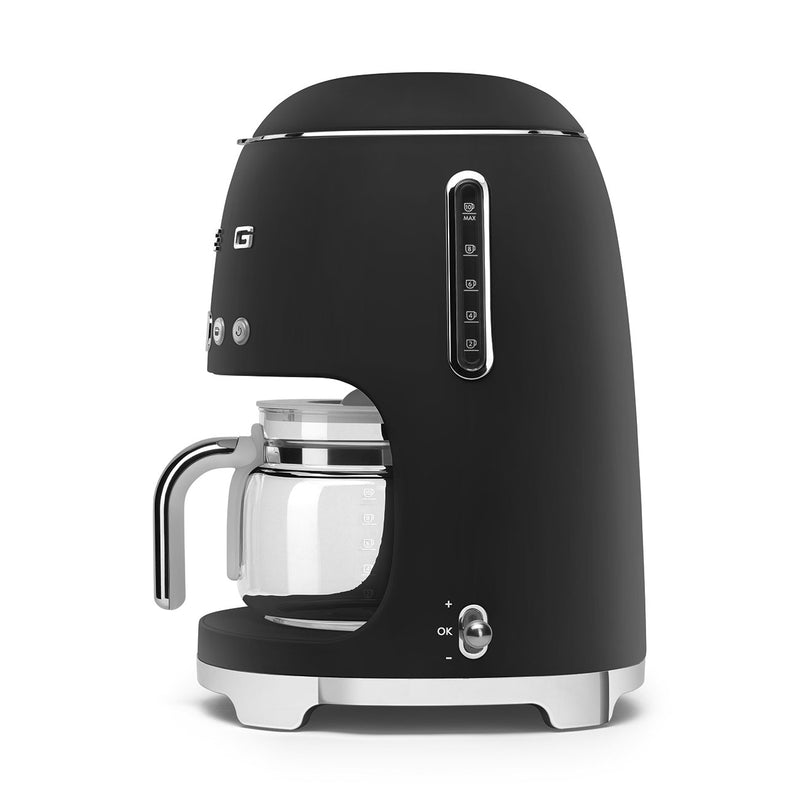 Smeg DCF02BLMEU – Filterkoffiemachine 50’s Style, Mat Zwart (1,4 L / 10 koppen)