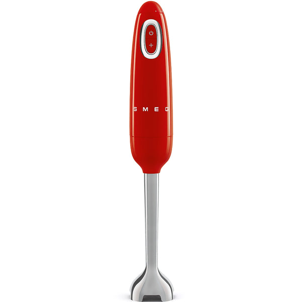 SMEG HBF11RDEU handblender in glanzend rood retro‑design met 700 W motor en FlowBlend staaf