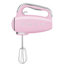 SMEG HMF01PKEU handmixer roze 250W met 9 snelheden, LED-display en accessoires in retro 50’s stijl