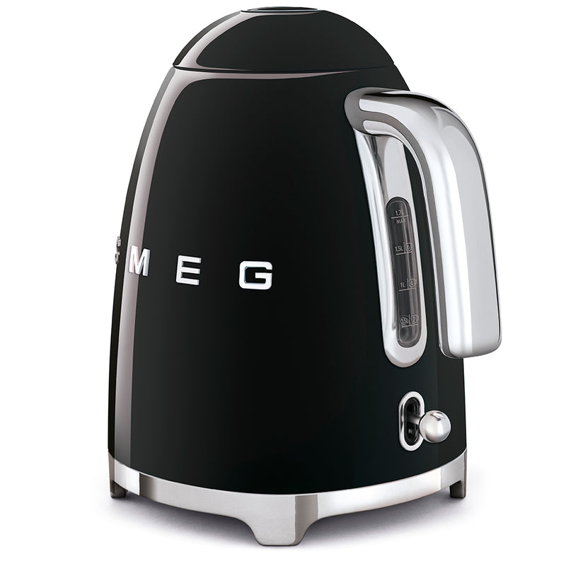 Smeg KLF03BLEU – Retro waterkoker 50’s Style, 1,7 L, glanzend zwart