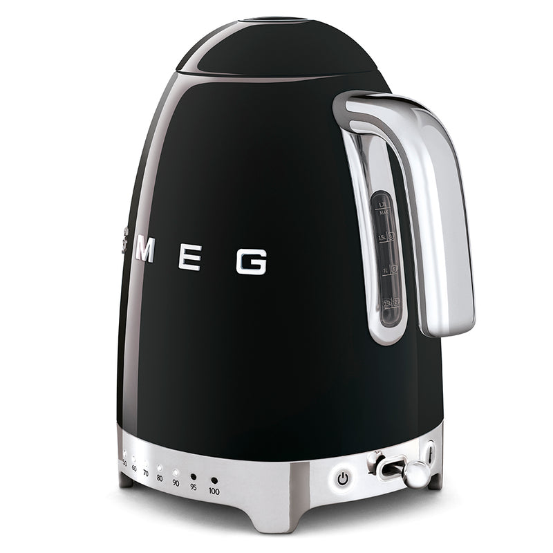SMEG KLF04BLEU - Waterkoker - Zwart - 1,7L - 7 temperaturen