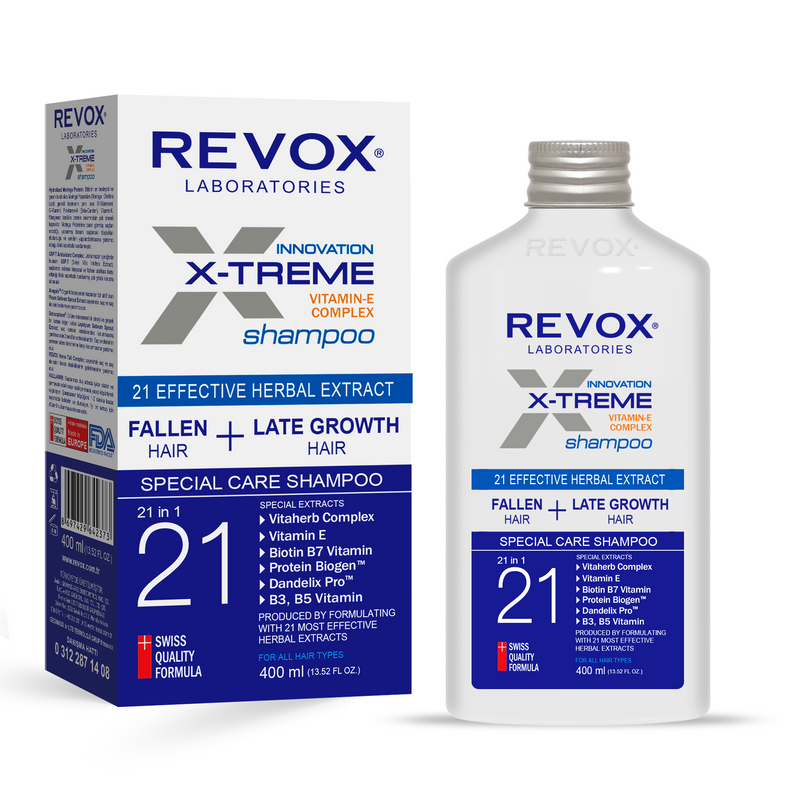 Revox X-TREME Shampoo – Met Biotine & Plantenextracten – Herstellende Shampoo voor Beschadigd en Zwak Haar – 400 ml