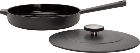 Zwarte Tefal/Boretti Solido gietijzeren koekenpan Ø 26 cm, geschikt voor inductie en ovengebruik