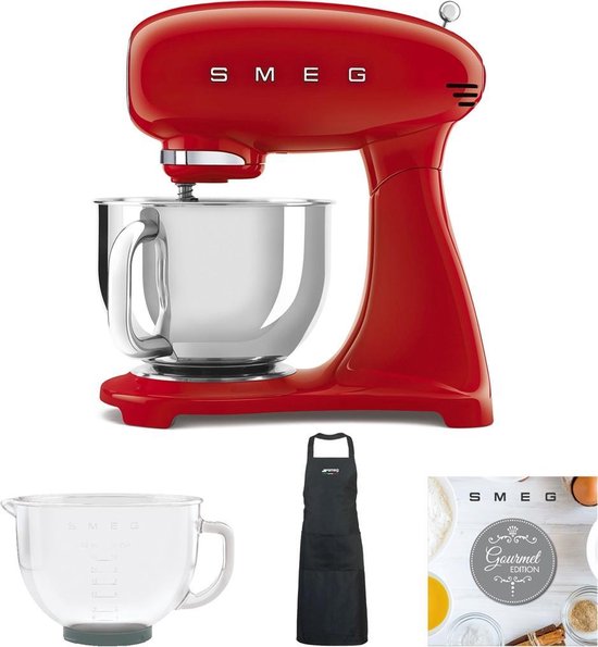 Smeg SMF43RDEU Keukenrobot – 800W, 4,8L, Rood Retro Design