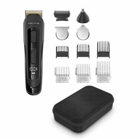 Rowenta Selectium Xpert 12-in-1 tondeuse in matzwart design, inclusief opzetkammen, precisietrimmer en neustrimmer